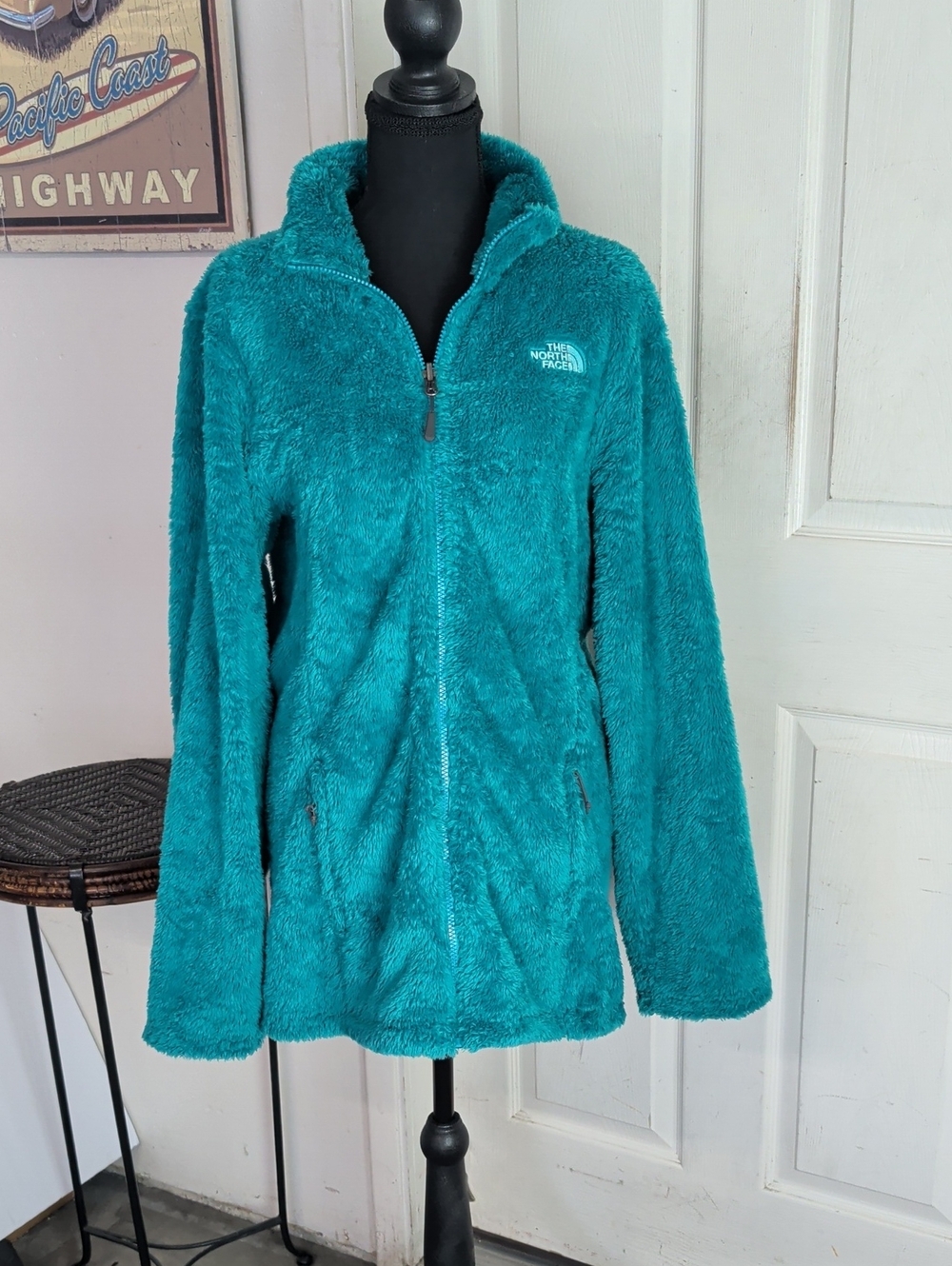 The North Face Osito Full Zip Fleece Jacket Porcelain Green, size Large